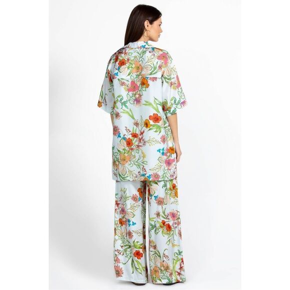 Johnny Was Liliana Oversized Weekend Tunic Shirt Top Floral Print Silk Size XS - Picture 3 of 9